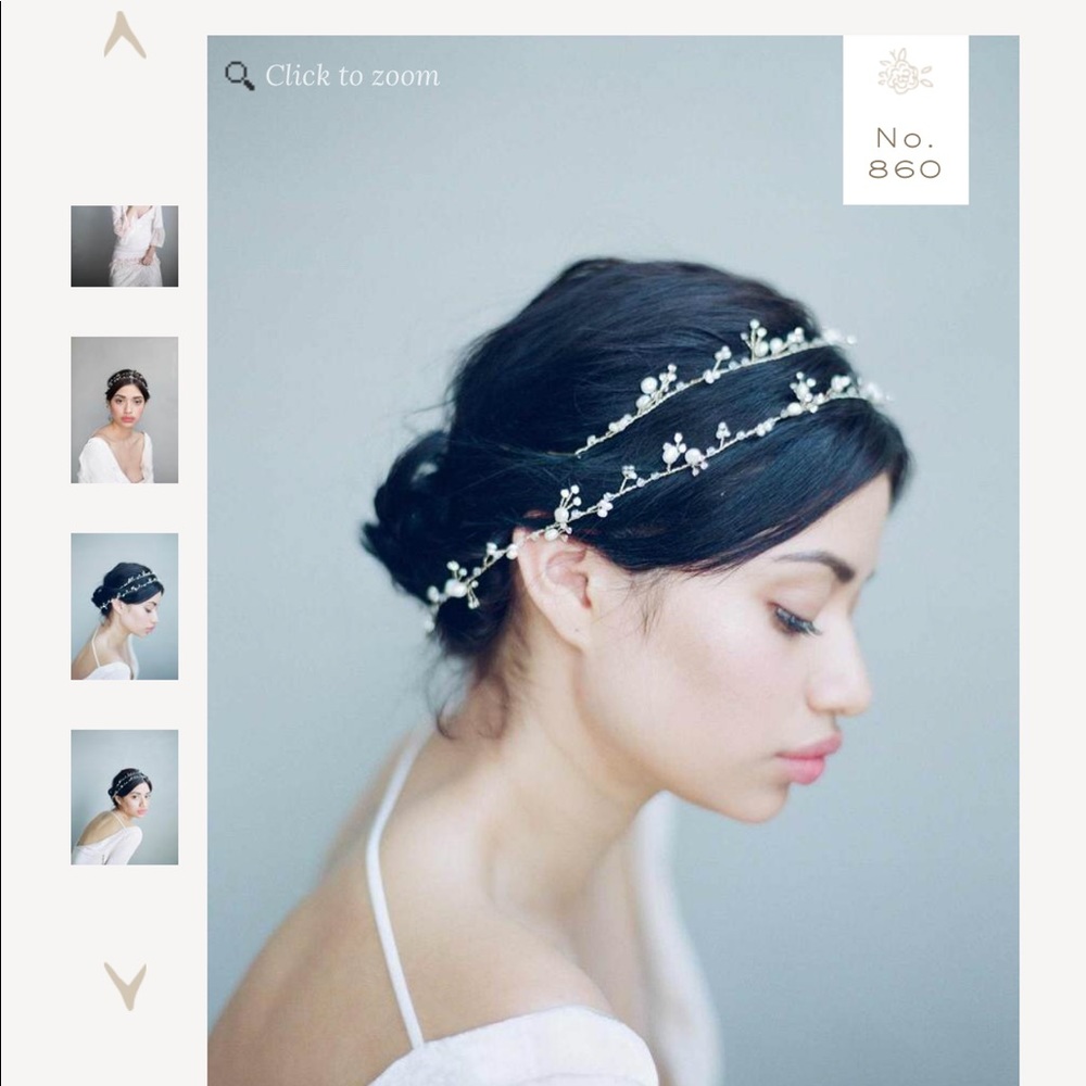 Twigs & honey Dainty & delicate crystal hair vine